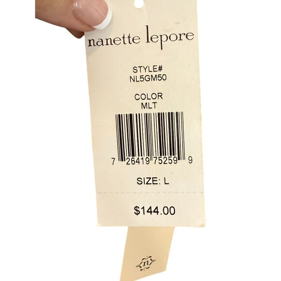 NEW Nanette Lepore Bollywood Sublimation Caftan Cover-Up Dress NWT - Size L - Picture 11 of 11